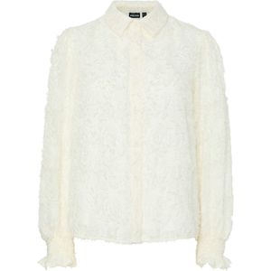Pieces - Pcpina Ls Shirt Wvn Bc 17154276 - Blouse - Cloud Dancer - Dames
