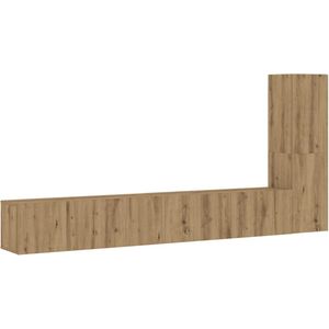 vidaXL Tv-wandkasten 3 st artisanaal eikenkleurig Tv Kast - Wandkast - Houten Kast - Eiken Kleur - Living Room Furniture