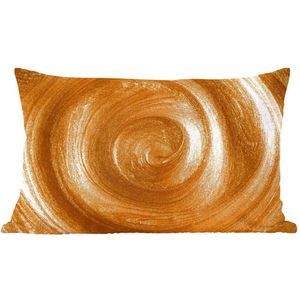 Sierkussens - Kussen - Een vortex in goudkleurige verf - 50x30 cm - Kussen van katoen