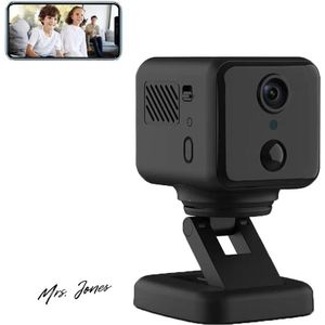 Mrs. Jones Elite Spycam Mini-camera - Indoor surveillance - Live overdracht - Mobiele telefoon - Bewegingssensor - Nachtzicht camera - Binnen .
