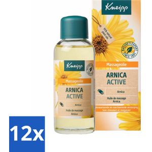 12 x Kneipp - Massageolie - Arnica Active - Voor spieren & gewrichten - 100 ml - Massageolie - Spierpijn - Gewrichtspijn - Arnica - Gember