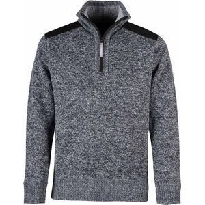 STØRVIK Liam Fijn Gebreide Pullover Heren - Teddy Gevoerd - Maat 4XL - Grijs