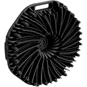 Siliconen lichaamsreinigingsborstel, milde exfoliatie, geschikt voor de gevoelige huid, antislip handborstel voor bad en lichaam (zwart)