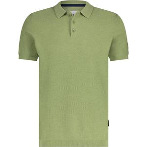 State of Art - Knitted Poloshirt Groen - Modern-fit - Heren Poloshirt Maat 3XL