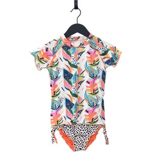 Ducksday - Zwemset met omkeerbare bikinibroek - voor meisjes - UPF 50+ - Tweedelig - sneldrogend - Moana - Maat 98/104