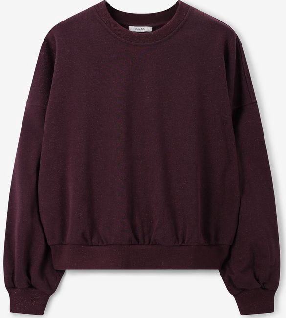 Sissy-Boy - Donkerbruine Sweater - Lurex - Oversized Fit