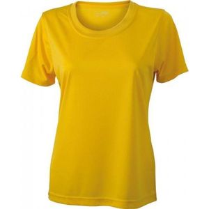 James nicholson Dames t-shirt sport jn357 geel maat l