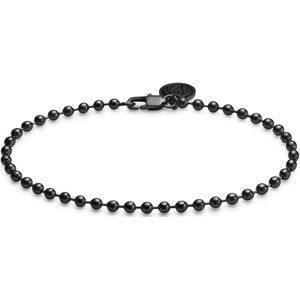 Lucleon - Heren - Roestvrij Staal Schakelarmband - Zwart