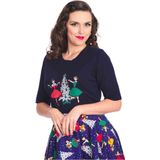 Trui dames - Banned Retro - Blauw/Donkerblauw