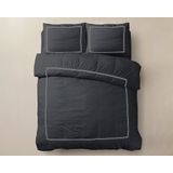 Primaviera - DeLuxe Dekbedovertrek - Zwart/Grijs - 200x200/260 + 2 Kussenslopen 60x70