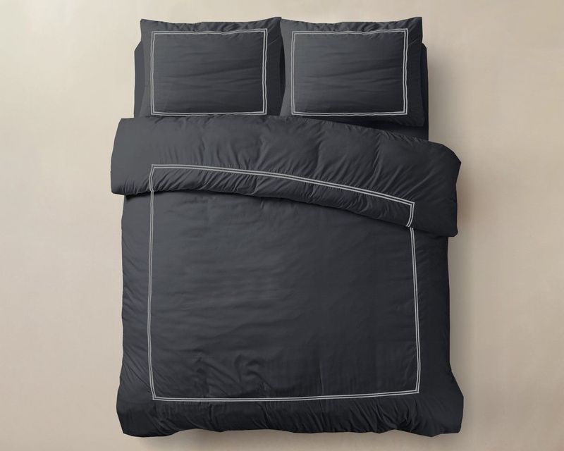 Primaviera - DeLuxe Dekbedovertrek - Zwart/Grijs - 200x200/260 + 2 Kussenslopen 60x70