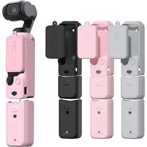 Equivera Beschermhoes DJI Osmo Pocket 3 - Beschermhoes DJI Osmo Pocket 3 - Siliconen Hoes voor DJI Osmo Pocket 3 - Lensbescherming - Krasbestendige Hoes - Accesoires voor DJI Osmo Pocket 3 - 3-Pack