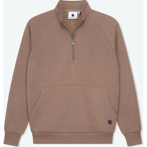 Solution Clothing Spike - Sweater - Trui - Met Rits - Regular Fit - Volwassenen - Heren - Mannen - Bruin - XL