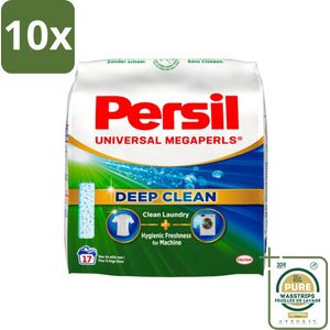 10 x Persil Waspoeder Megaperls Power 17 Wasbeurten 1,02 kg - Grootverpakking - Waspoeder - Wasmiddel - Wasresultaat - Vlekverwijdering - Frisheid
