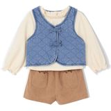 Babyset - Karamel - 4-delig - T-shirt - Vest - Short - Heupband