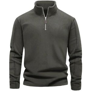 Heren Fleece 1/4 Zip Sweatshirt - Warme Thermo Jumper voor Buiten