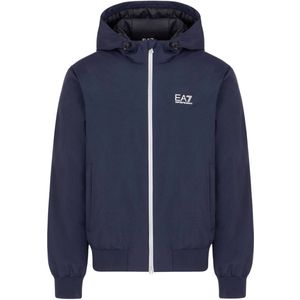 EA7 - Core Identity - Bomberjacke - Met Kapuze - Geribbelde Mouwen