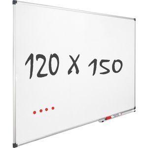 IVOL Whiteboard 120x150 cm - Magnetisch - Gelakt staal - met Montagemateriaal