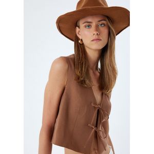 V-kraag Binding gedetailleerd Weste