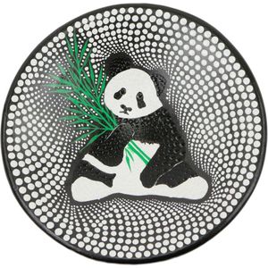 Schalen - Mozaïek zwart/wit S - Terracotta - Zwart - Pandabeer - 20x2x5 cm - Indonesie - Sarana - Fairtrade