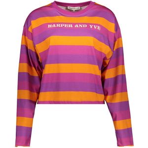 Harper & Yve T-shirt Harper Ls Ss24t503 Sunset Orange Dames Maat - M