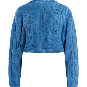 MYMO - Biany - Gebreide Trui - Hemelsblauw - Lange Mouw