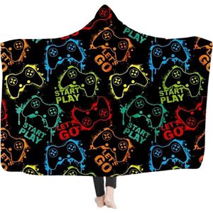 Bovista Hoodie Deken Met Mouwen - Onesie - Plaid - Fleece Blanket - Knuffeldeken - Dames - Heren - Volwassenen - Gaming