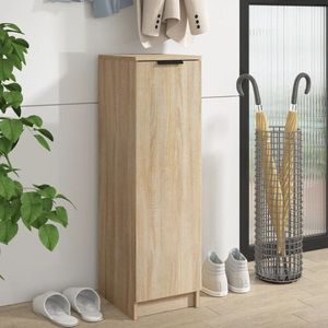 The Living Store Schoenenkast - schoenenkast - 30 x 35 x 100 cm (B x D x H) - sonoma eiken