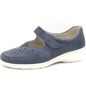 Waldläufer Dames Bandschoen - 607315-191-263 Jeansblauw - Wijdte K - Maat 4 (37)