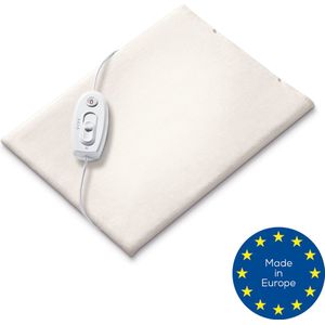 Sanitas SHK 18 Warmtekussen - Heating pad - 40 x 30 cm - 3 Warmtestanden - Elektrisch - Snelle opwarming - Automatische uitschakeling - Katoen - Hoes machinewasbaar - 2 Jaar garantie - Wit