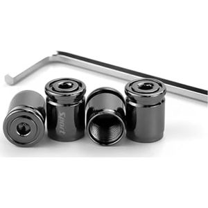 4 Stuks Universale Autoventieldoppen met Diefstalbeveiliging - Duurzaam en Praktisch