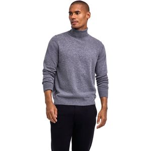 FALKE Favorites Lambswool zacht warm wol coltrui heren grijs - maat XXL