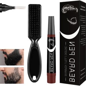 Beard Filler - Bruin, Waterdicht en Duurzaam - Met Kwast - 1 stuk