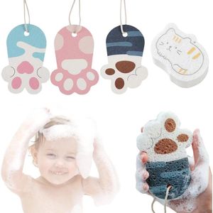Unyqoos® Set van 4 herbruikbare baby badsponzen met schattig ontwerp en zachte textuur