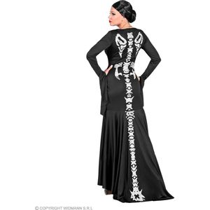 Widmann - Spook & Skelet Kostuum - Moeder Van Buitenaardse Wezens - Vrouw - Zwart - Small - Halloween - Verkleedkleding