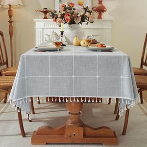 Goodivery ® - Tafelkleed - Elegant tafelkleed, wasbare keukentafelhoes voor eettafel - 140 x 140 cm, - Raster grijs
