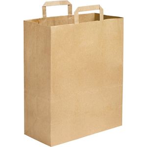 Papieren Tasjes - Bruin/Kraft - 32x16x40cm - 250 st/ds.