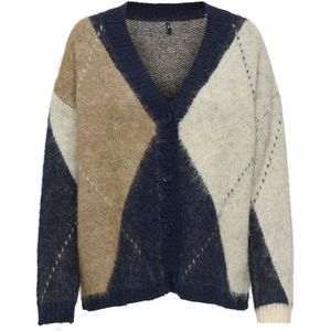 Only - Onlnoeme Jq L Life Cardi - Gebreid Vest - Multicolor - V-hals
