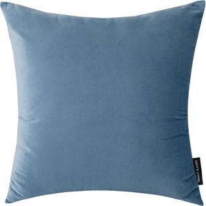 Lucy’s Living Luxe sierkussen Velvet CLASSIC - aqua blauw - 45 x 45 cm - kussen - kussens - fluweel - wonen - interieur