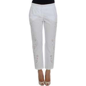 Witte bloemen uitgesneden jurk Sicilië broek