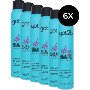 Schwarzkopf Got2b Dry Shampoo Extra Volume - 6 x 200 ml