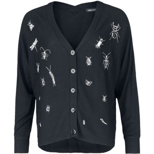 Jawbreaker Way Out vest Cardigan zwart-wit L Viscose -