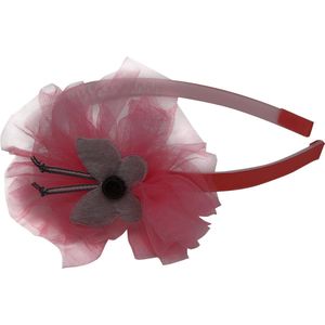 Jessidress Haarband Meisjes Haar Diadeem met vlinder van tule gemaakt - Oranje