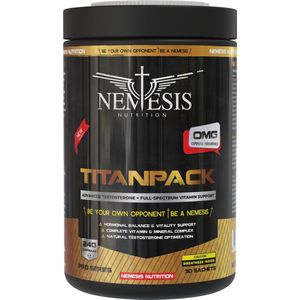 Nemesis Nutrition | TitanPack | Vitaminen Mineralen en Testosteron booster | 30 doseringen | 1 zakje per dag | de beste samenstelling | Nutriworld