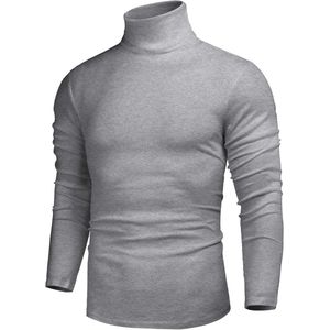 Heren Casual Slim Fit Turtleneck Trui thermisch gebreid