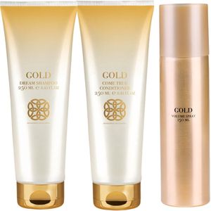 ***** GOLD DREAM SHAMPOO 250 ML /// & /// COME TRUE CONDITIONER 250 ML & GOLD VOLUME SPRAY 150 ml