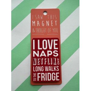 Koelkast magneet - Magnet - Naps, Netflix, Fridge - MA139