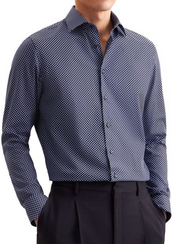 Seidensticker - Chemise slim fit - Langarm Hemd - Blauw