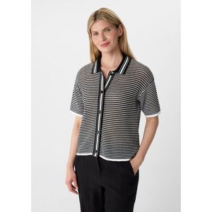 comma - Strickjacke - Vest - Katoen - Streeppatroon