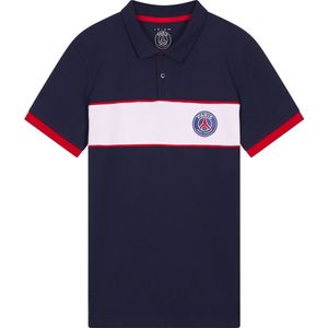 PSG Polo Stripe Heren - Maat M - Polo Heren - Paris Saint-Germain - maat M